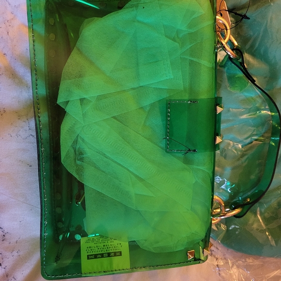 Green transparent purse - Picture 3 of 5